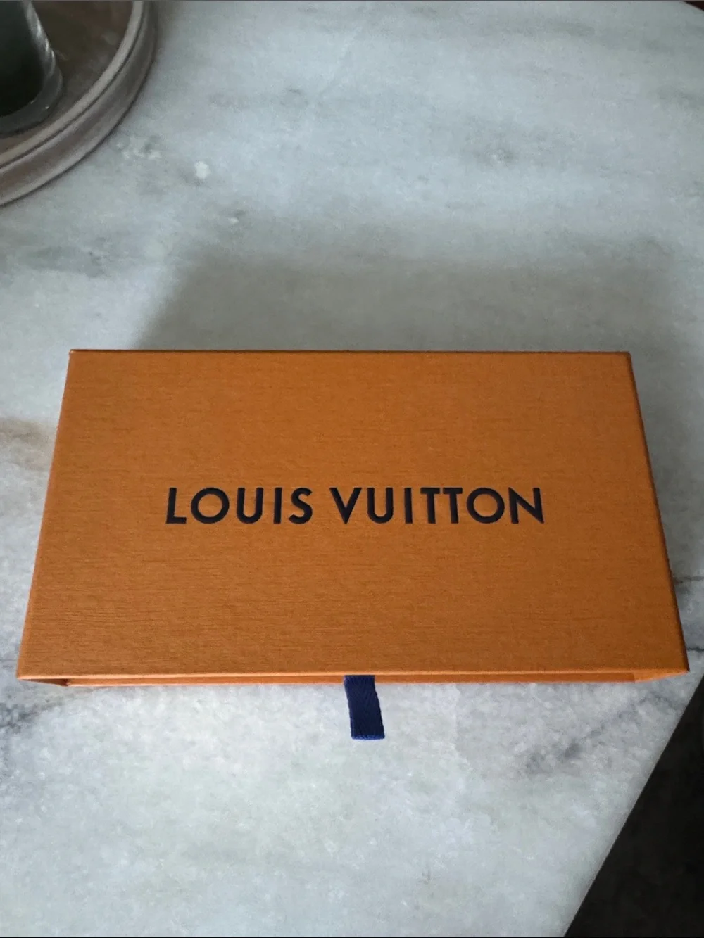 Louis Vuitton Orange Box with Navy Logo